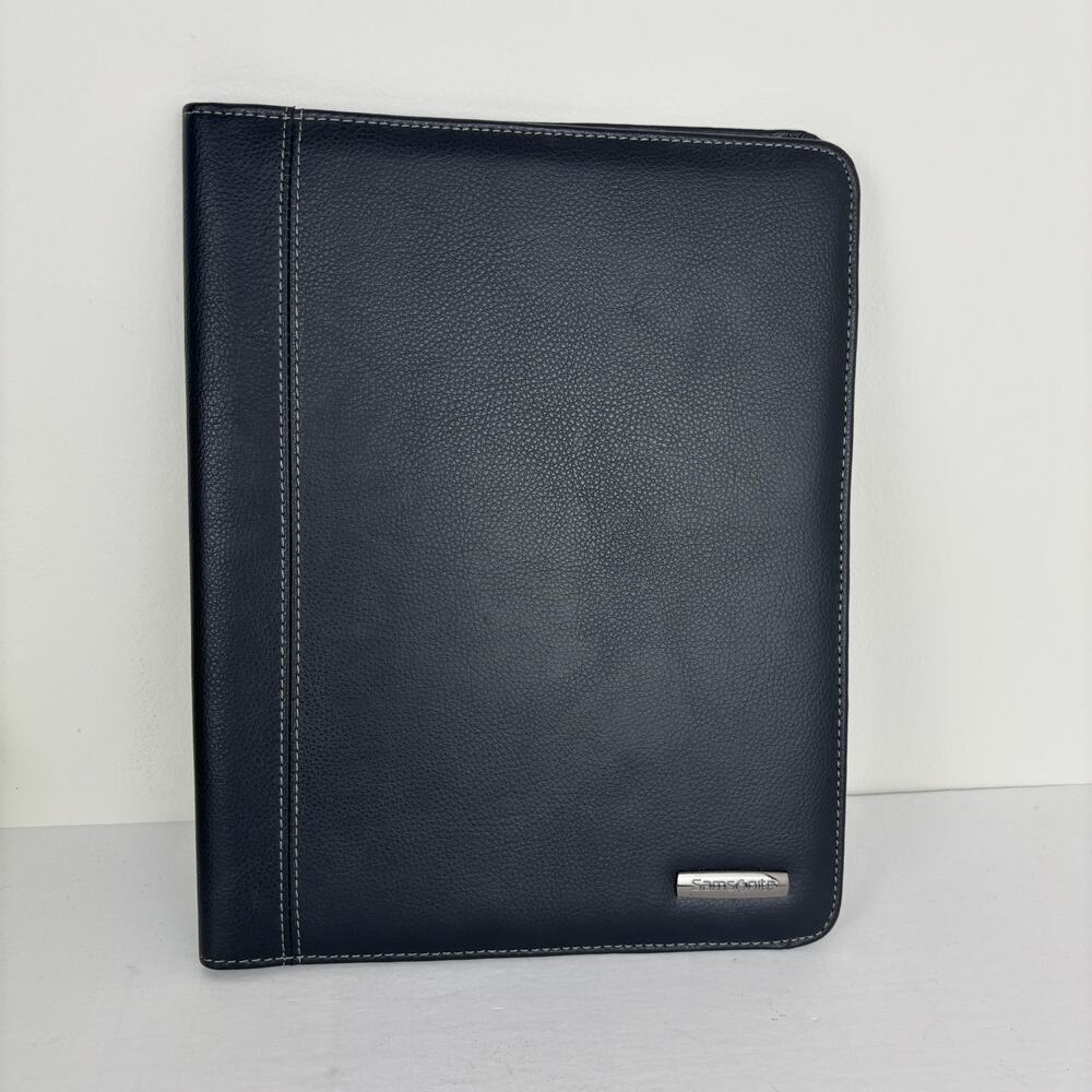 Samsonite Faux Leather Portfolio notebook calculator pockets